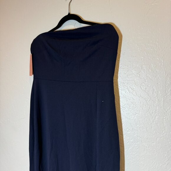 BHLDN Adalynn Strapless Stretch Crepe Navy Gown Maxi Dress Size L NEW WITH TAG - Picture 10 of 10